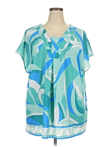 Ulla Popken Short Sleeve Blouse (view 1)