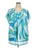 Ulla Popken Teal Short Sleeve Blouse Size 20 - 22 - photo 1