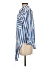 Lost + Wander 100% Rayon Stripes Blue 3/4 Sleeve Button-Down Shirt Size S - photo 5