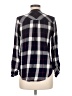 NSR 100% Rayon Plaid Gray Long Sleeve Blouse Size M - photo 2