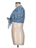 Shein 100% Polyester Blue Short Sleeve Blouse Size L - photo 5