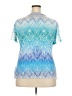 Level Eight 100% Polyester Chevron-herringbone Blue Short Sleeve T-Shirt Size 2X - photo 2
