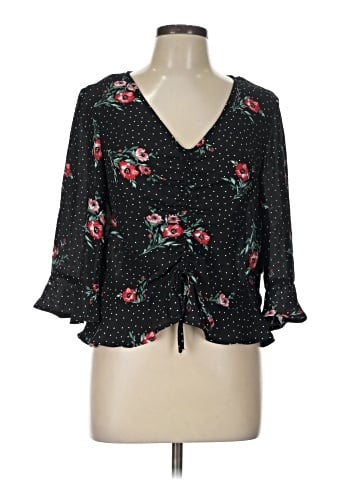 Lily White 3/4 Sleeve Blouse (view 1)