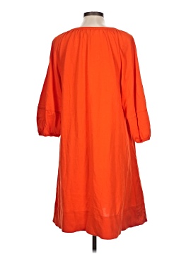 open lace back dress New Anthropologie Orange Geometric Print