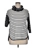 Ruby Rd. Stripes Silver Turtleneck Sweater Size XL - photo 1