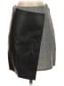 Potter's Pot 100% Polyester Houndstooth Plaid Solid Tweed Black Gray Faux Leather Skirt Size S - photo 1