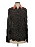 Armani Exchange Argyle Aztec Or Tribal Print Checkered-gingham Polka Dots Black Long Sleeve Blouse Size S - photo 1
