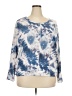 Cyrus Tie-dye Blue Long Sleeve Top Size 2X - photo 1