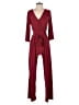 NY Collection Solid Burgundy Jumpsuit Size P (petite) - photo 1