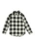 Janie and Jack 100% Cotton Plaid Gray Long Sleeve Button-Down Shirt Size 6 - photo 1