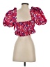 Lovers + Friends 100% Polyester Pink Short Sleeve Blouse Size S - photo 2