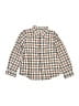 Bonpoint Checkered-gingham Tan Long Sleeve Button-Down Shirt Size 6 - photo 1
