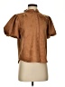 Industry Brown Short Sleeve Blouse Size S - photo 1