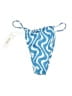AEXAE Chevron-herringbone Blue Swimsuit Bottoms Size S - photo 2