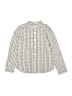 Bonpoint 100% Cotton Checkered-gingham Gray Long Sleeve Button-Down Shirt Size 10 - photo 1