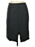 Ann Taylor 100% Polyester Houndstooth Gray Formal Skirt Size 10 - photo 2