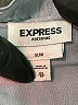Express 100% Polyester Metallic Silver Long Sleeve Blouse Size XS - photo 7