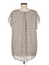 Jones New York 100% Polyester Tan Ivory Short Sleeve Blouse Size M (estimated) - photo 2