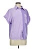 Shein 100% Polyester Color Block Purple Short Sleeve Blouse Size 6 - photo 1