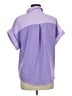 Shein 100% Polyester Color Block Purple Short Sleeve Blouse Size 6 - photo 2
