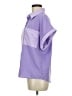 Shein 100% Polyester Color Block Purple Short Sleeve Blouse Size 6 - photo 5