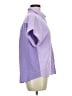 Shein 100% Polyester Color Block Purple Short Sleeve Blouse Size 6 - photo 4