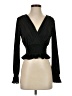 Leith 100% Polyester Black Long Sleeve Blouse Size XS - photo 1