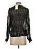 MNG Suit Metallic Black Long Sleeve Blouse Size 2 - photo 2