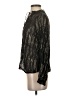 MNG Suit Metallic Black Long Sleeve Blouse Size 2 - photo 5
