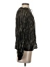 MNG Suit Metallic Black Long Sleeve Blouse Size 2 - photo 4