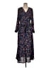 Express 100% Polyester Floral Blue Casual Dress Size L - photo 1