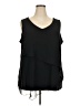 Nina Leonard Solid Black Sleeveless Blouse Size 2X - photo 1