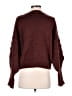 By Anthropologie Floral Burgundy Pullover Sweater Size M - photo 2