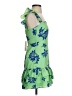 Likely 100% Polyester Tropical Green Cocktail Dress Size 0 - photo 4