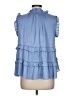 Aqua 100% Polyester Blue Sleeveless Blouse Size L - photo 2