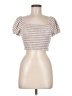 Caution to the Wind Tan Short Sleeve Top Size M (estimated) - photo 1