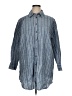 Lane Bryant Stripes Blue Long Sleeve Button-Down Shirt Size 14 - 16 Plus - photo 1