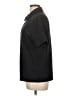 Theory Solid Black Short Sleeve Button-Down Shirt Size L - photo 5