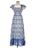 Taylor 100% Polyester Paisley Blue Casual Dress Size 2 - photo 2