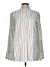Sanctuary Stripes Silver Long Sleeve Blouse Size L - photo 1