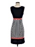 En Focus Studio Chevron-herringbone Solid Stripes Blue Casual Dress Size 4 - photo 2