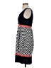 En Focus Studio Chevron-herringbone Solid Stripes Blue Casual Dress Size 4 - photo 5