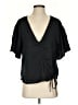 Lovers + Friends 100% Polyester Black Short Sleeve Blouse Size S - photo 1
