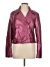 Bebe 100% Polyurethane Burgundy Jacket Size L - photo 1