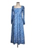 Kaeli Smith Print Blue Casual Dress Size L - photo 1