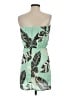 Glam 100% Polyester Tropical Green Casual Dress Size S - photo 2