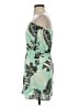 Glam 100% Polyester Tropical Green Casual Dress Size S - photo 5