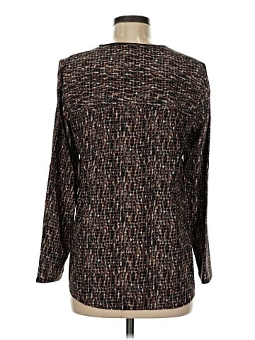 Lafayette 148 New York Long Sleeve Silk Top (view 2)