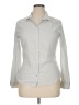 Zara Basic Polka Dots Silver Long Sleeve Button-Down Shirt Size XL - photo 1