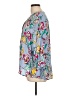 Apt. 9 100% Rayon Floral Blue 3/4 Sleeve Blouse Size L - photo 5